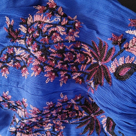 Free People Pretty Pineapple Embroidered Dress Size S - Picture 10 of 11